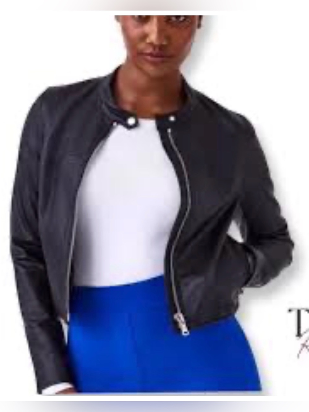 New With Tags Spanx Faux Leather Moto Jacket Sz S